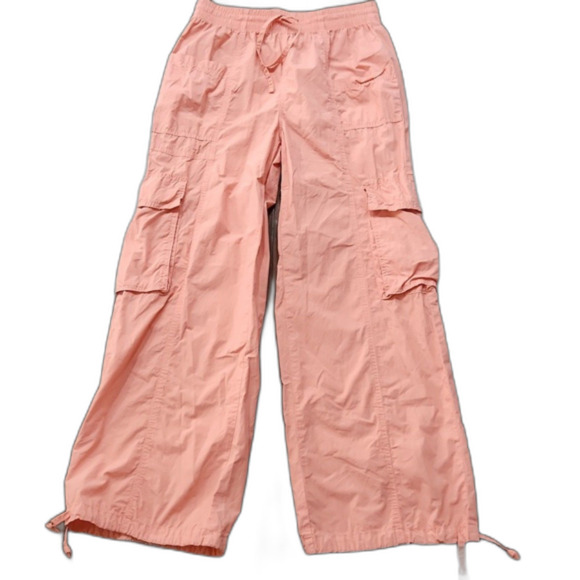 Aerie High Waisted Go-For-It Baggy Cargo Pant, Spicy Coral, Size S - Picture 3 of 10